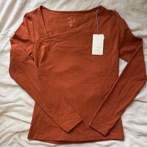 A New Day Rust Long Sleeve Shirt